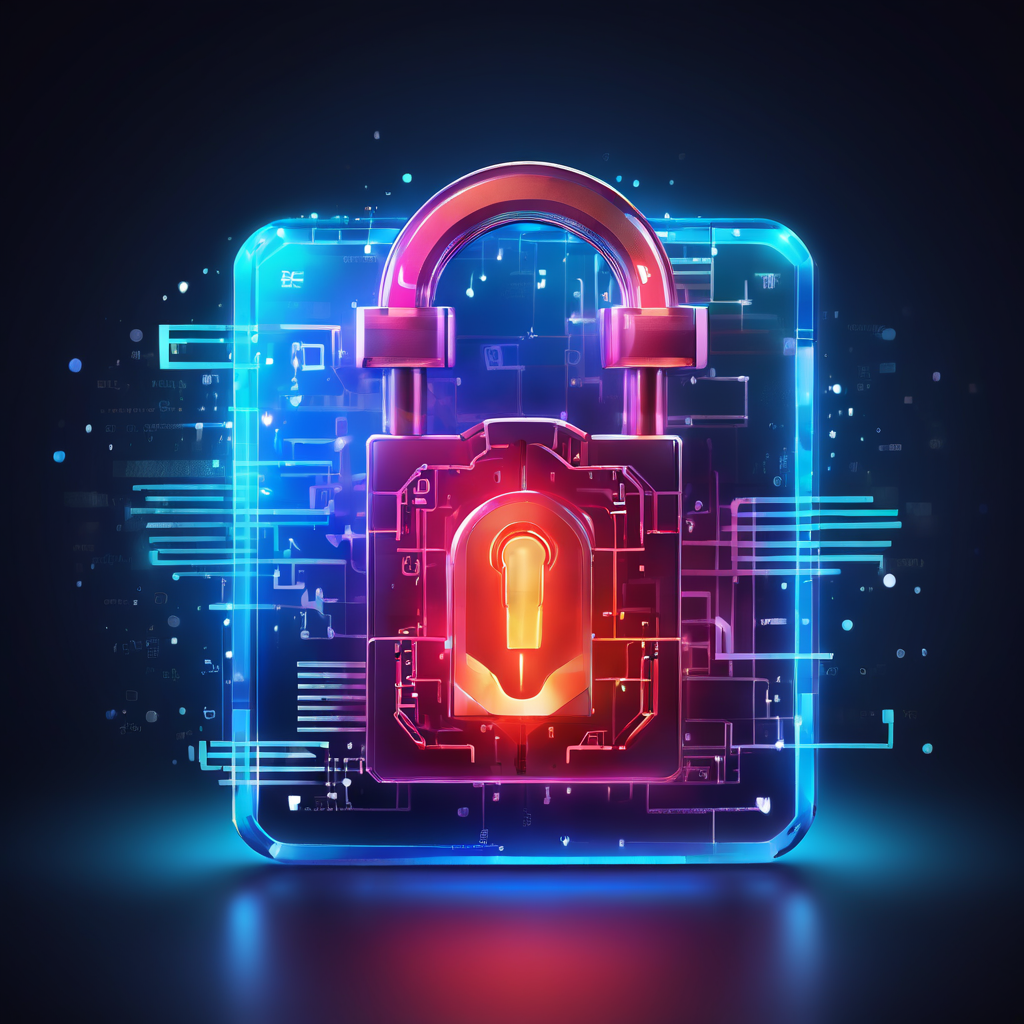 블록체인 기술로 보안이 강화된 디지털 자물쇠 아이콘이 공식 복권 문서 위에 떠 있으며, 빛나는 검증 표시들이 무결성을 확인해주고 있습니다.