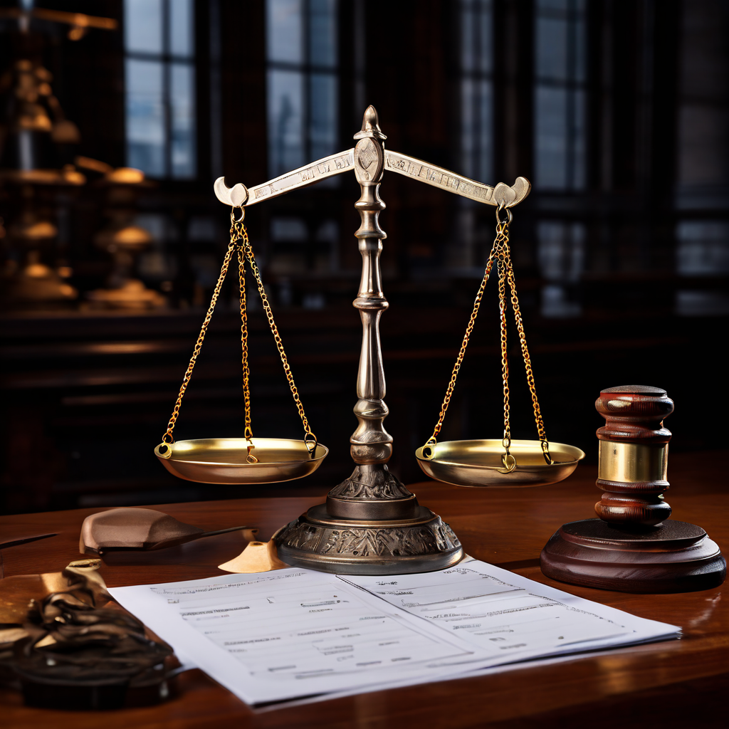 판사석 위에 놓인 저울이 정확성, 일관성, 외부 증거라는 세 가지 가치를 측정하는 모습을 상징적으로 보여주며 법적 판단의 균형 요소를 설명하는 이미지입니다.